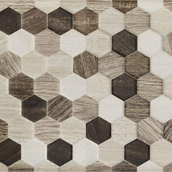 Decor Hexagone Gris
